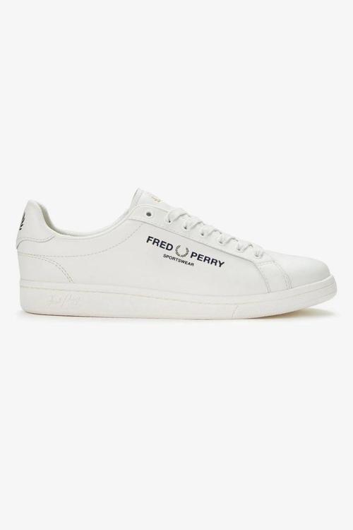 Fred Parry Erkek Beyaz Logo Detaylı Sneaker