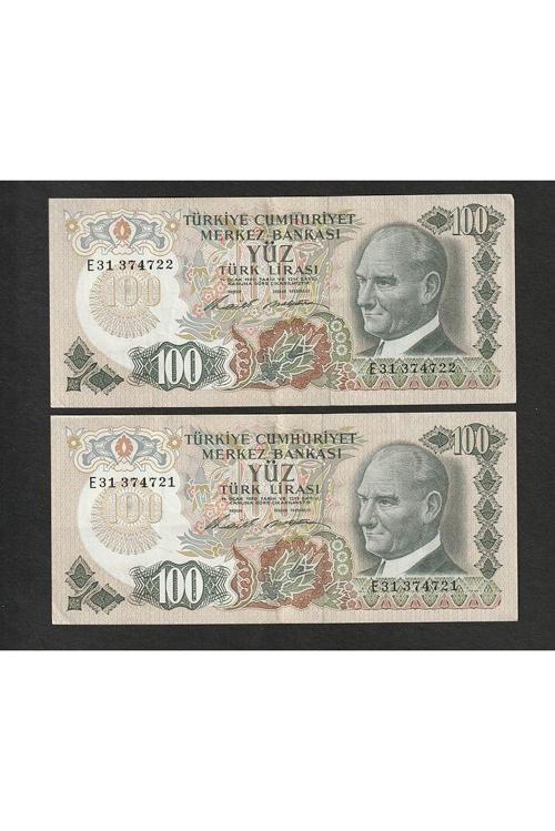 Escoines Koleksiyon 3996367e85f9c30cac 6. Emisyon 100 Türk Lirası ÇÇT+/ÇA (21-22) seri takipli para