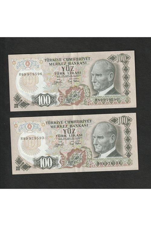 3996367e87cf88724e 6. Emisyon 100 Türk Lırası ça/çil H89 Eski kağıt para
