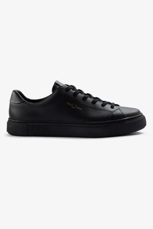 Fred Parry Erkek Siyah Logo Detaylı Sneaker