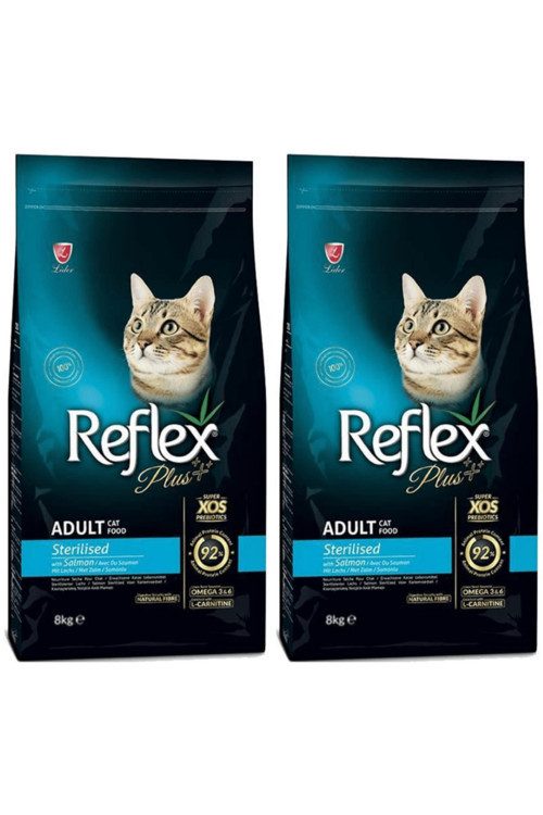 Plus Sterilised Somonlu Kısırlaştırılmış Kedi Maması 8 kg - 2 Adet