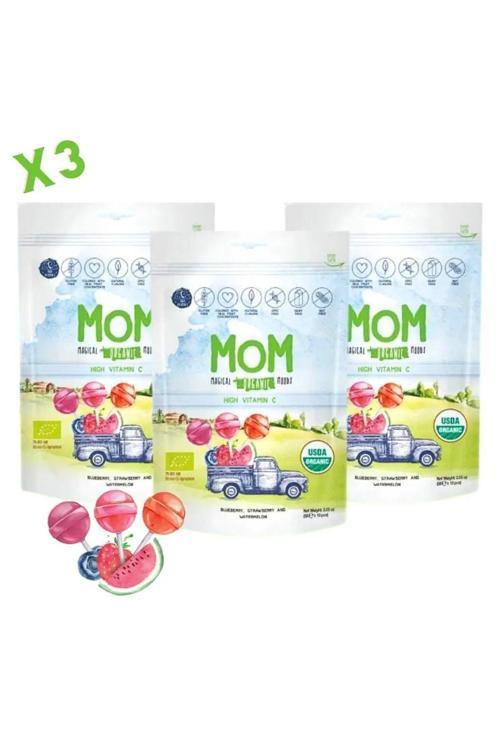 Organik Lolipop (Çilek, Karpuz, Yaban Mersini) 3'Lü Paket