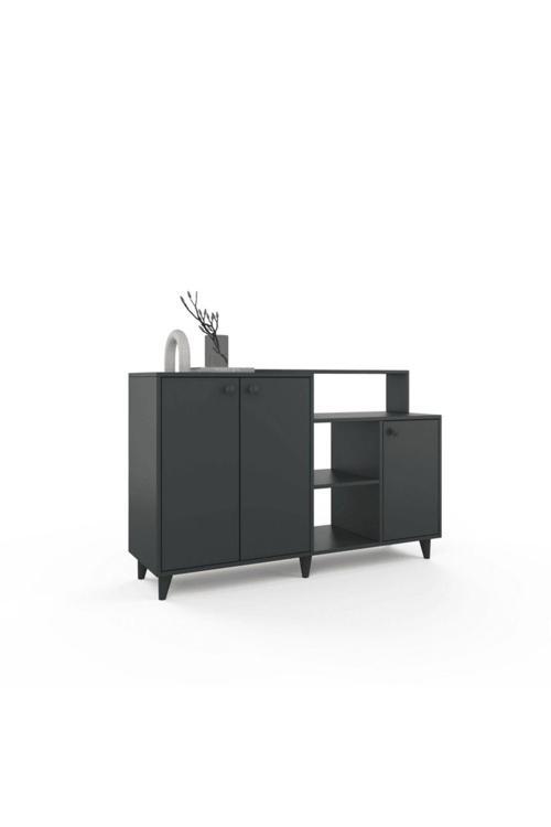 Siena Şifonyer / Konsol - Antrasit - 4 Kapaklı