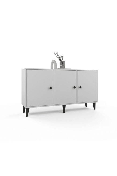 Luna Konsol / Şifonyer - Beyaz - 3 Kapaklı
