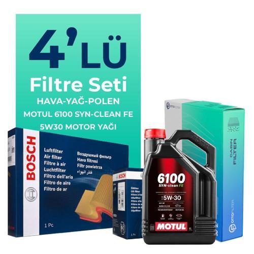 Volkswagen Jetta 1.6 Benzin Filtre Bakım Seti Motul Motor Yağlı (2006-2010) 4 Lü