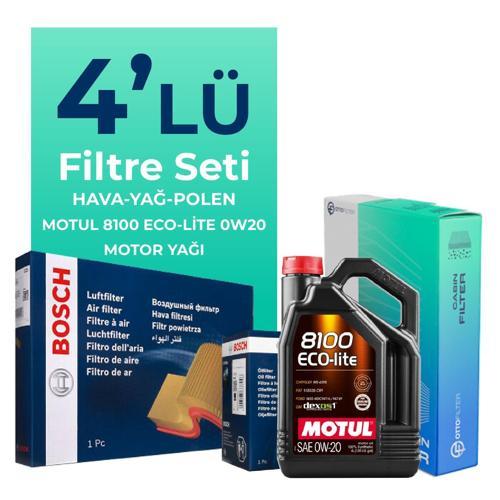 Hyundai i20 1.0 Benzin Filtre Bakım Seti Motul Motor Yağlı (2020-2024) 4 Lü
