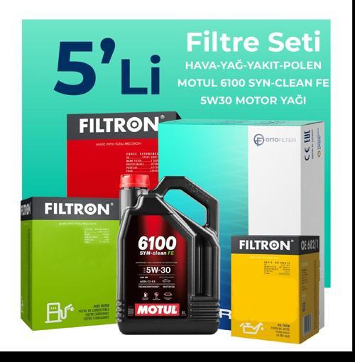 Seat İbiza 1.2 Dizel Filtre Bakım Seti Motul Motor Yağlı (2010-2012) 5 Li