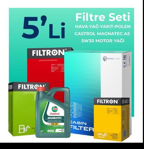 Ford Transit V363 2.2 Dizel Filtre Bakım Seti Castrol Motor Yağlı (2014-2024) 5 Li