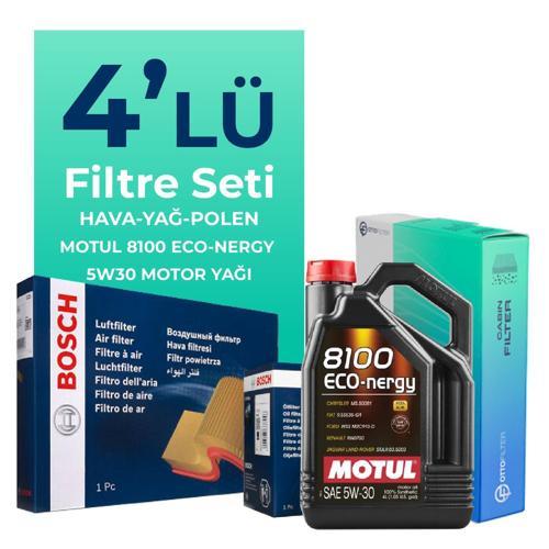 Volkswagen Passat 1.4 TSi Filtre Bakım Seti Motul Motor Yağlı (2015-2019) 4 Lü