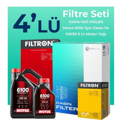 Mercedes A180 Benzin Filtre Bakım Seti Motul Motor Yağlı (2012-2018) 4 Lü