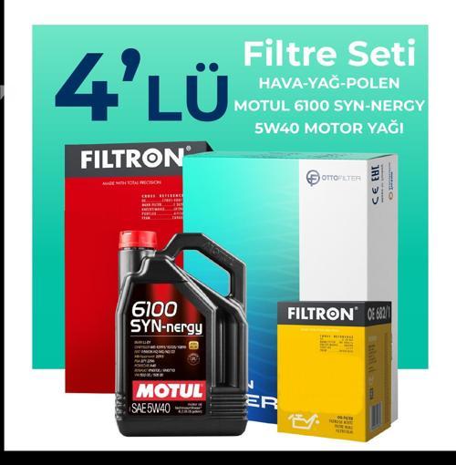Lancia Ypsilon 1.4 Benzin Filtre Bakım Seti Motul Motor Yağlı (2003-2011) 4 Lü