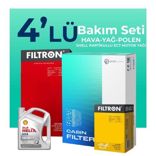 BMW X6 35 Dizel Filtre Bakım Seti Shell Motor Yağlı (2008-2011) 4 Lü
