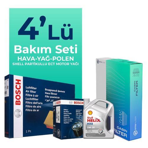 Peugeot 3008 1.6 Dizel E-HDi Filtre Bakım Seti Shell Motor Yağlı (2010-2014) 4 Lü