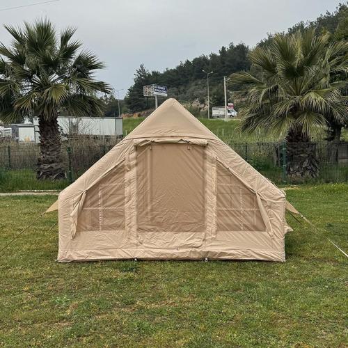 6 Kişilik 4 Mevsim Şişme Kamp Çadırı 6m2 300cm x 200cm x 210cm 420D Kumaş Manuel Pompalı