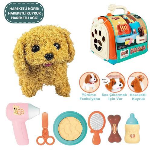 Vardem Hareketli Köpek ve Işıklı Sesli Şeffaf Kafes Seti 3615-1