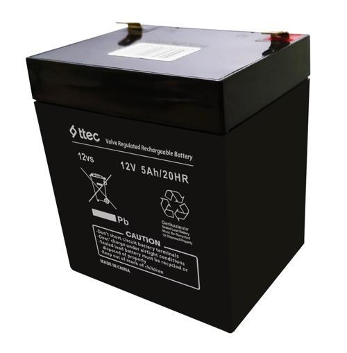 12V 5Ah/ 20hr 12 Volt 5 Amper Bakımsız Kuru Akü  90mm x 70mm x 105mm