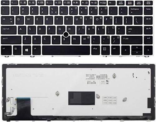 Hp EliteBook Folio 9470m Uyumlu Notebook  Klavyesi - Siyah - TR - Backlit