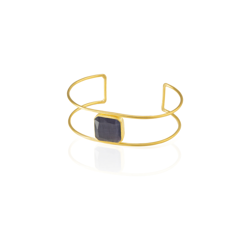 Kadir Jewellery 22 Ayar Altın Kaplama Zirkon Taşlı Ayarlanabilir Vintage Bilezik