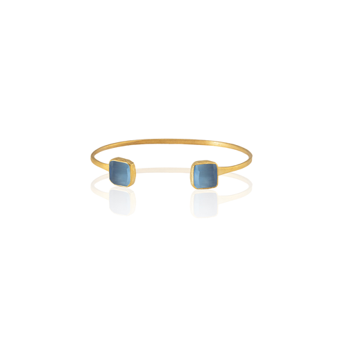 Kadir Jewellery 22 Ayar Altın Kaplama El İşçiliği Zirkon Taşlı Kadın Charm Bileklik