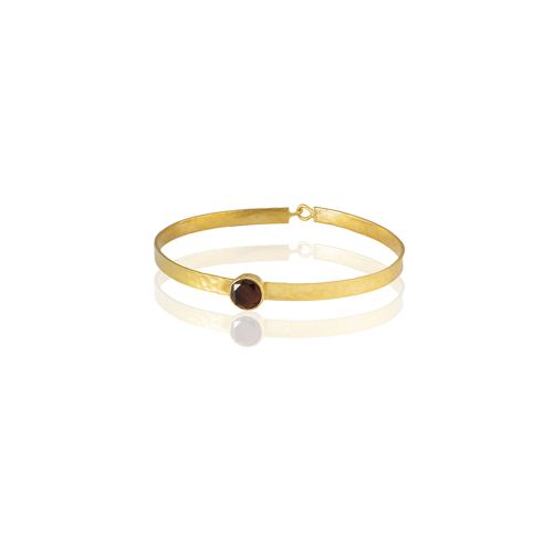 Kadir Jewellery 22 Ayar Altın Kaplama El İşçiliği Zirkon Taşlı Kadın Kelepçe Bilezik
