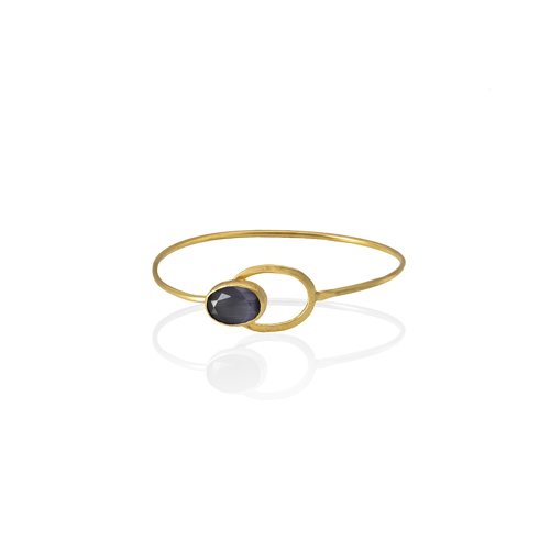Kadir Jewellery 22 Ayar Altın Kaplama El İşçiliği Zirkon Taşlı Kadın Kelepçe Bilezik