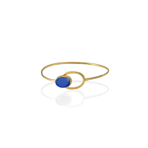 Kadir Jewellery 22 Ayar Altın Kaplama El İşçiliği Zirkon Taşlı Kadın Kelepçe Bilezik