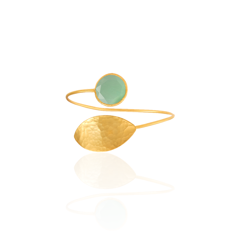 Kadir Jewellery 22 Ayar Altın Kaplama Zirkon Taşlı Ayarlanabilir Trend Bilezik