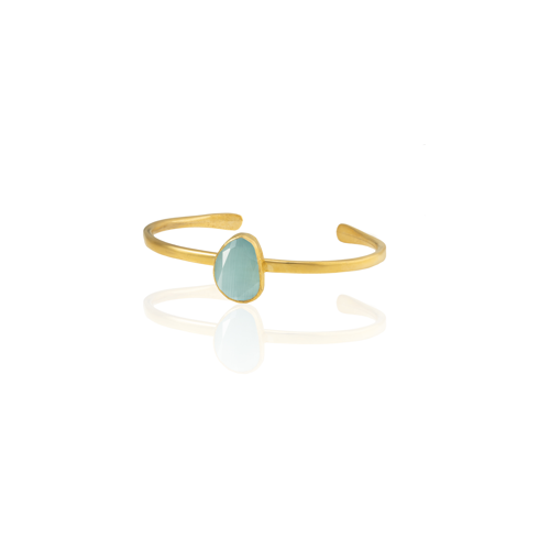 Kadir Jewellery Zirkon Taşlı Ayarlanabilir 22 Ayar Altın Kaplama Bilezik