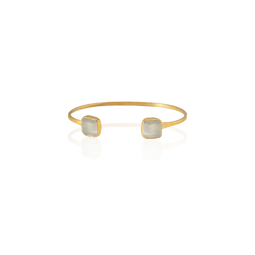 Kadir Jewellery 22 Ayar Altın Kaplama El İşçiliği Zirkon Taşlı Kadın Charm Bileklik