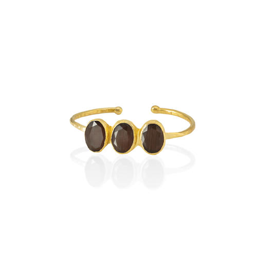 Kadir Jewellery 22 Ayar Altın Kaplama Zirkon Taşlı Ayarlanabilir Trend Bilezik