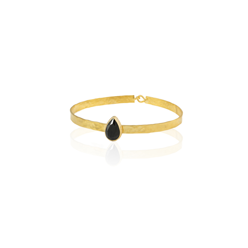 Kadir Jewellery 22 Ayar Altın Kaplama El İşçiliği Zirkon Taşlı Kadın Kelepçe Bilezik