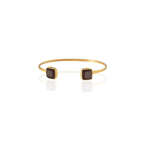 Kadir Jewellery 22 Ayar Altın Kaplama El İşçiliği Zirkon Taşlı Kadın Charm Bileklik