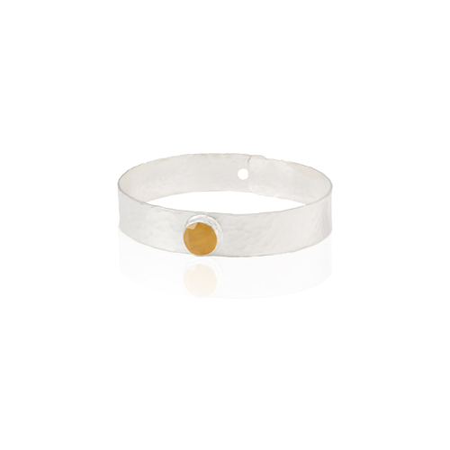 Kadir Jewellery 925 Ayar Gümüş Kaplama El İşçiliği Zirkon Taşlı Kadın Kelepçe Bilezik