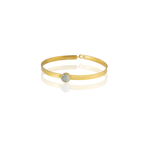 Kadir Jewellery 22 Ayar Altın Kaplama El İşçiliği Zirkon Taşlı Kadın Kelepçe Bilezik