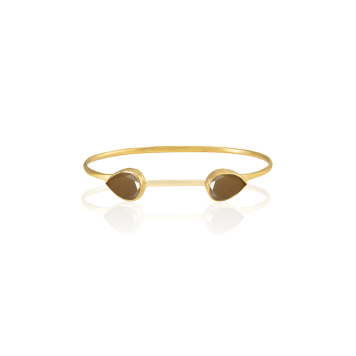 Kadir Jewellery 22 Ayar Altın Kaplama El İşçiliği Zirkon Taşlı Kadın Charm Bileklik