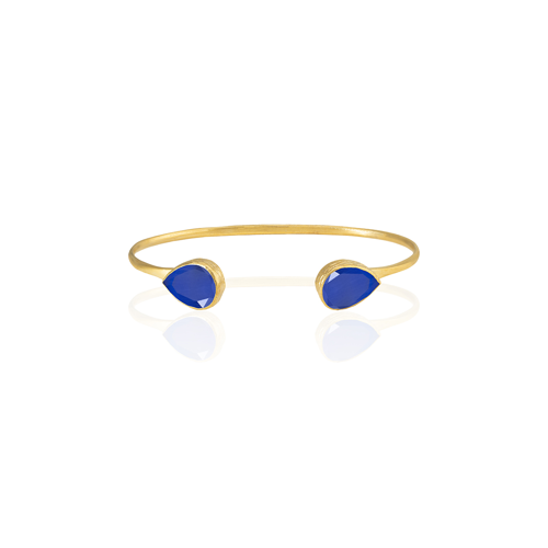 Kadir Jewellery 22 Ayar Altın Kaplama El İşçiliği Zirkon Taşlı Kadın Charm Bileklik