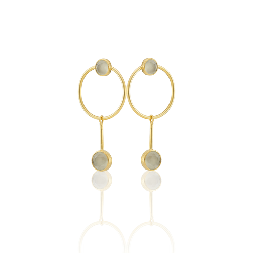 Kadir Jewellery 22 Ayar Altın Kaplama Kadın Sallantılı Küpe -El İşçiliği Ve Hipoalerjenik Küpe