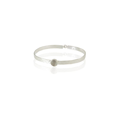 Kadir Jewellery 925 Ayar Gümüş Kaplama El İşçiliği Zirkon Taşlı Kadın Kelepçe Bilezik