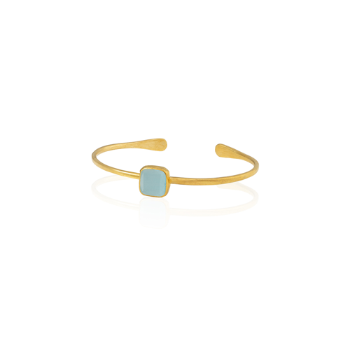 Kadir Jewellery Zirkon Taşlı Ayarlanabilir 22 Ayar Altın Kaplama Bilezik