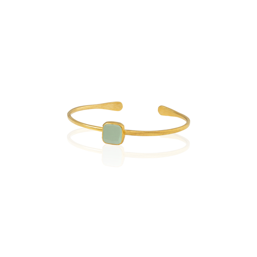 Kadir Jewellery Zirkon Taşlı Ayarlanabilir 22 Ayar Altın Kaplama Bilezik