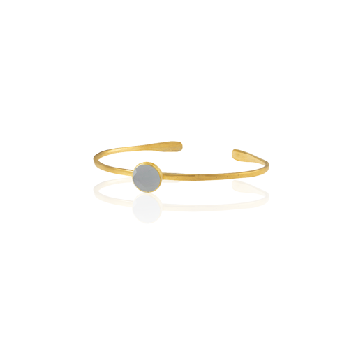 Kadir Jewellery Zirkon Taşlı Ayarlanabilir 22 Ayar Altın Kaplama Bilezik