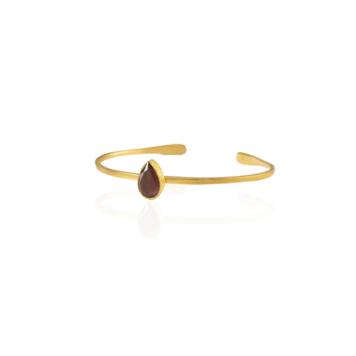 Kadir Jewellery Zirkon Taşlı Ayarlanabilir 22 Ayar Altın Kaplama Bilezik