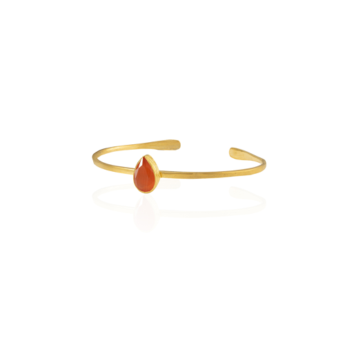 Kadir Jewellery Zirkon Taşlı Ayarlanabilir 22 Ayar Altın Kaplama Bilezik