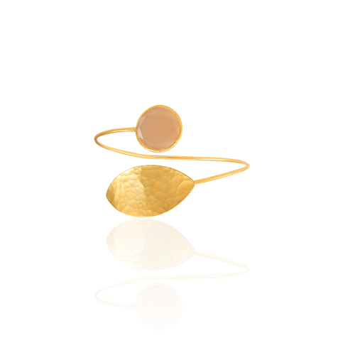 Kadir Jewellery 22 Ayar Altın Kaplama Zirkon Taşlı Ayarlanabilir Trend Bilezik