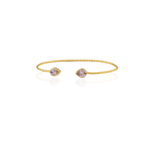 Kadir Jewellery 22 Ayar Altın Kaplama El İşçiliği Zirkon Taşlı Kadın Charm Bileklik