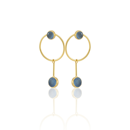 Kadir Jewellery 22 Ayar Altın Kaplama Kadın Sallantılı Küpe -El İşçiliği Ve Hipoalerjenik Küpe
