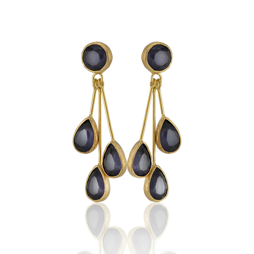 Kadir Jewellery 22 Ayar Altın Kaplama Vintage Küpe -El İşçiliği Ve Hipoalerjenik Küpe