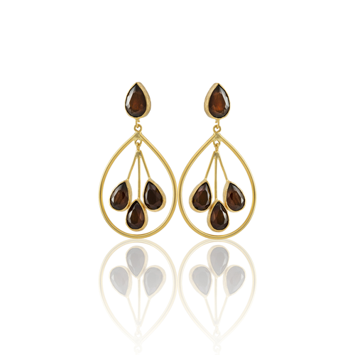 Kadir Jewellery 22 Ayar Altın Kaplama Kadın Sallantılı Küpe -El İşçiliği Ve Hipoalerjenik Küpe
