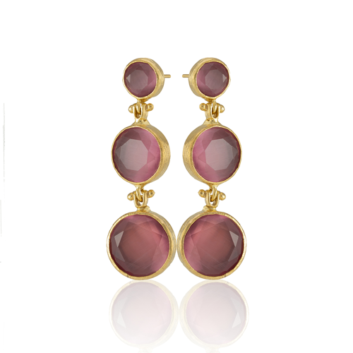 Kadir Jewellery 22 Ayar Altın Kaplama Vintage Küpe -El İşçiliği Ve Hipoalerjenik Küpe