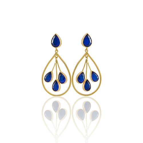 Kadir Jewellery 22 Ayar Altın Kaplama Kadın Sallantılı Küpe -El İşçiliği Ve Hipoalerjenik Küpe